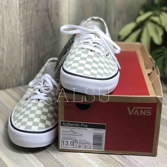 VANS Authentic Pro Checkerboard Desert Sage - Picture 4 of 7